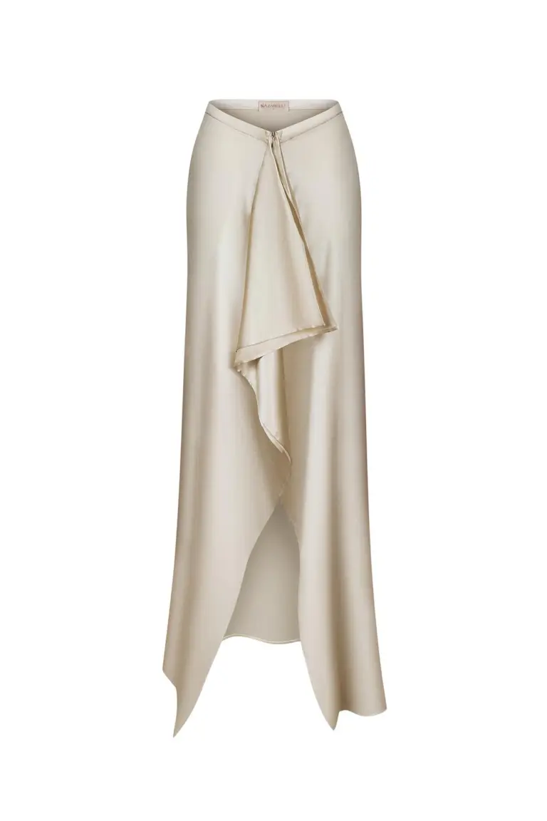 skirt with slit beige, photo 1