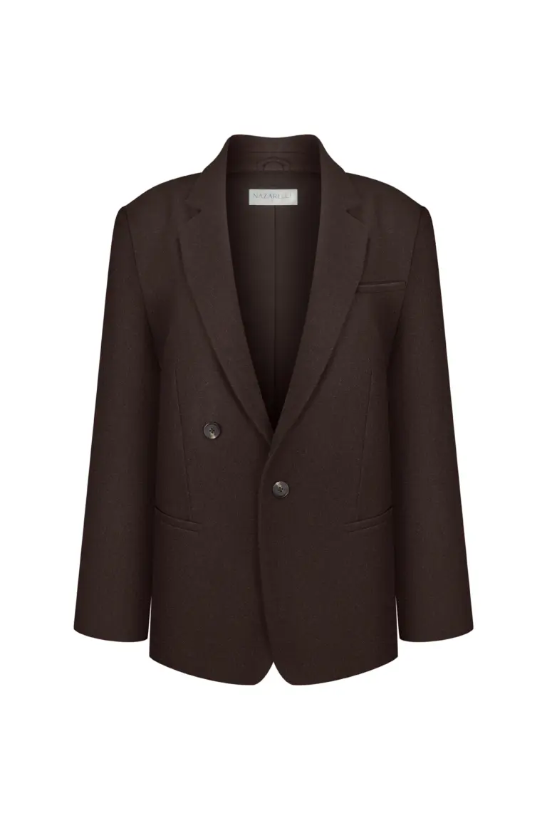 Single-breasted brown blazer, photo 1